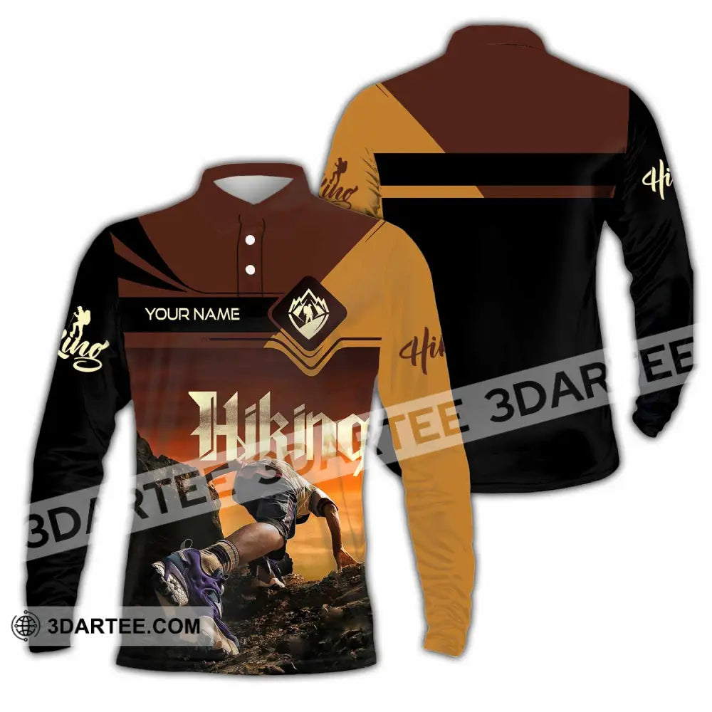 Unisex Shirt Custom Hiking Lover Shirt Long Sleeve Polo / S T shirt