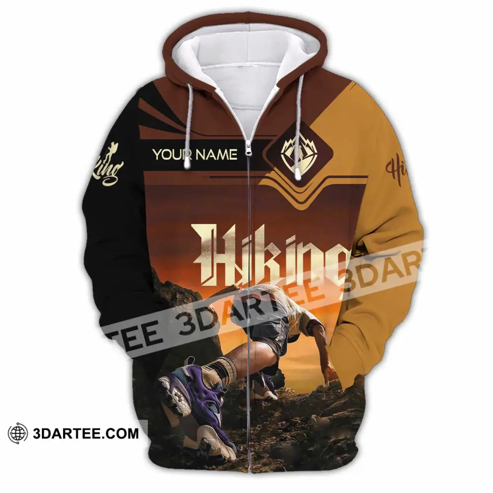 Unisex Shirt Custom Hiking Lover Shirt Zipper Hoodie / S T shirt