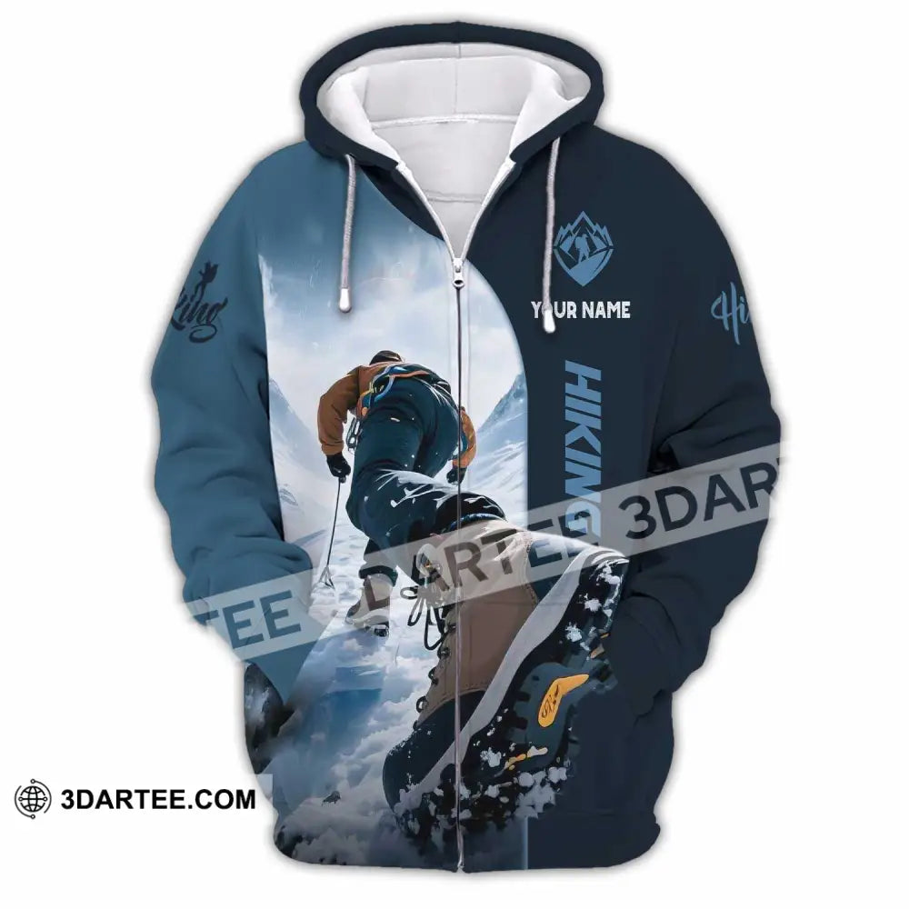 Unisex Shirt Custom Hiking Lover Shirt Zipper Hoodie / S T shirt