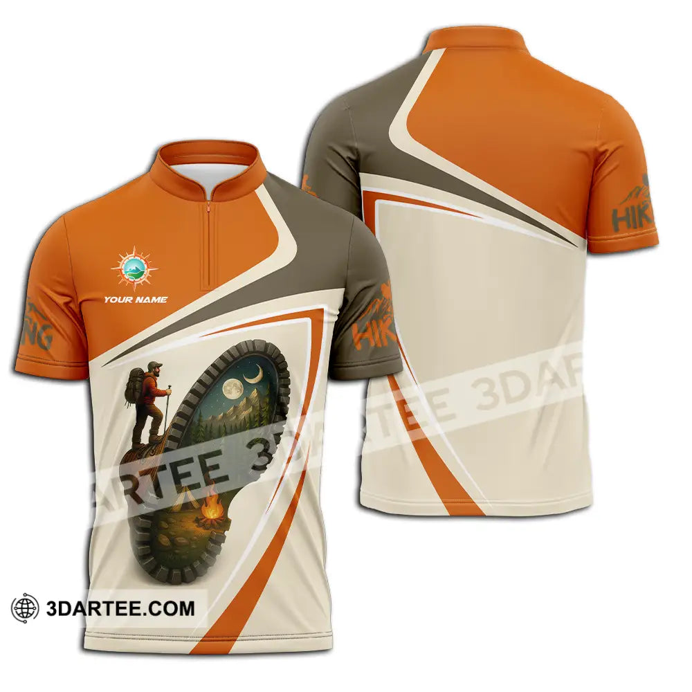 Unisex Shirt Custom Hiking Shirt Zipper Polo Shirt / S T shirt