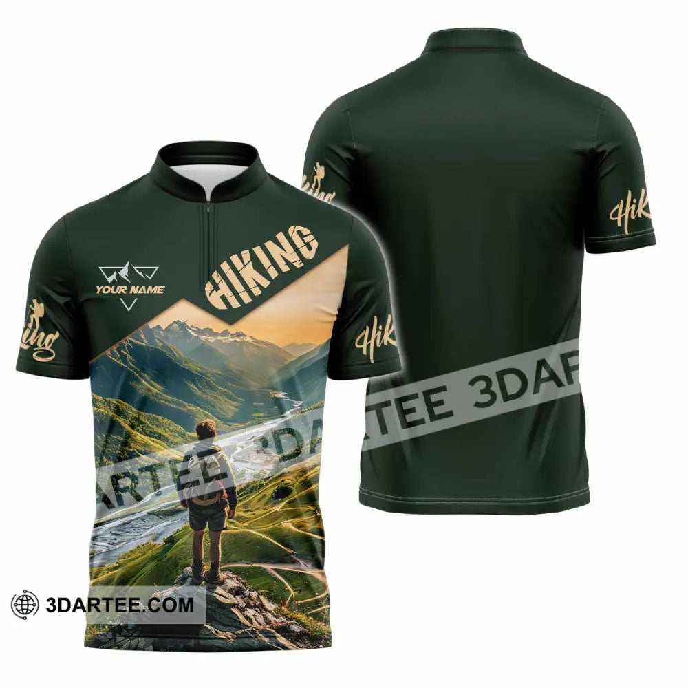 Unisex Shirt - Custom Hiking Shirt Zipper Polo Shirt / S T-shirt