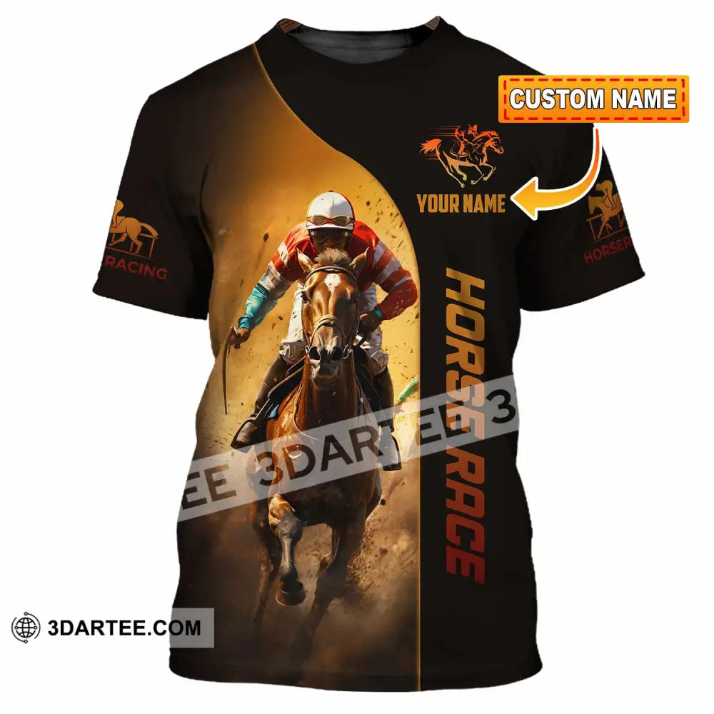 Unisex Shirt Custom Horse Race Shirt T shirt