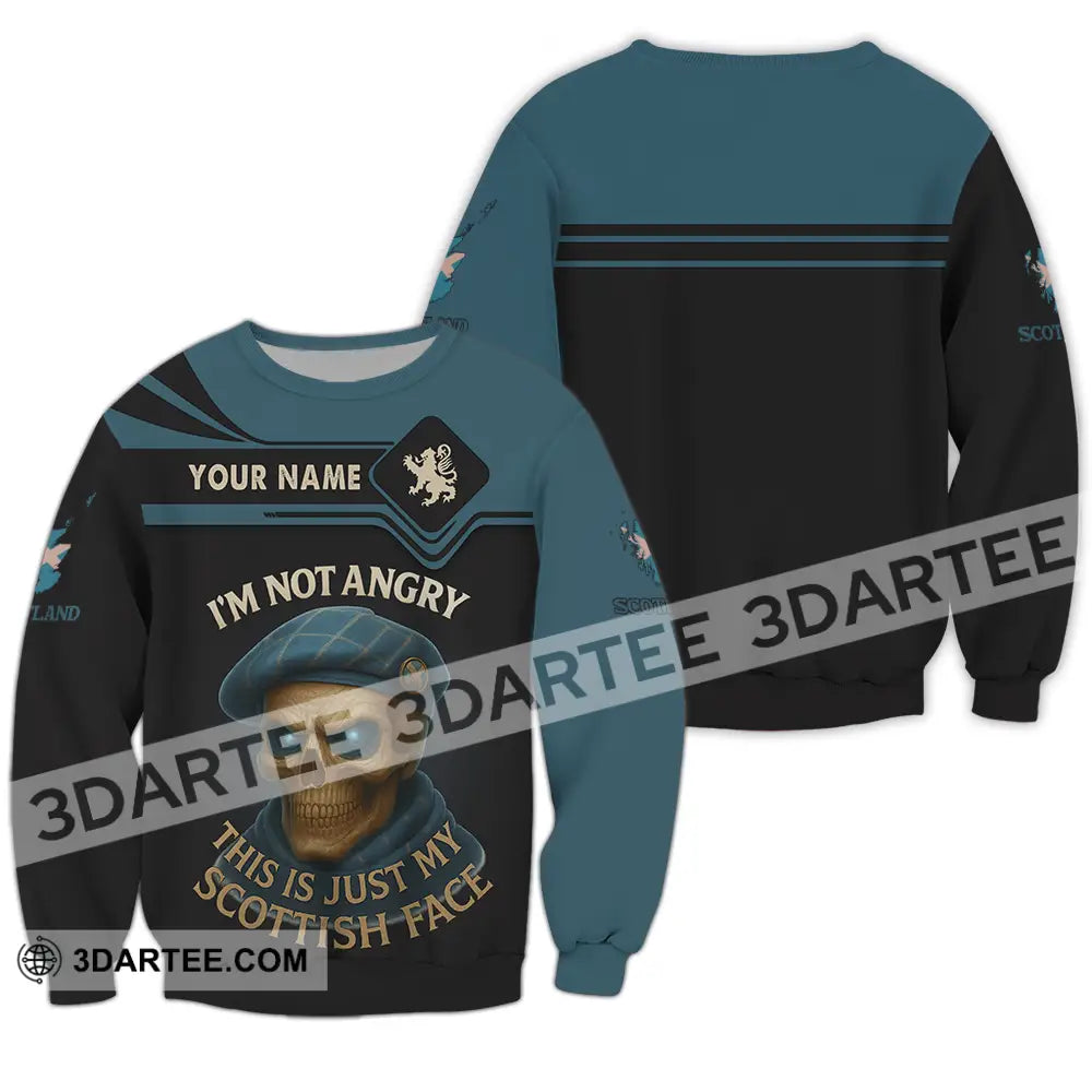 Unisex Shirt Custom I’m Not Angry This Is Just My Scottish Face Shirt Long Sleeve / S T shirt