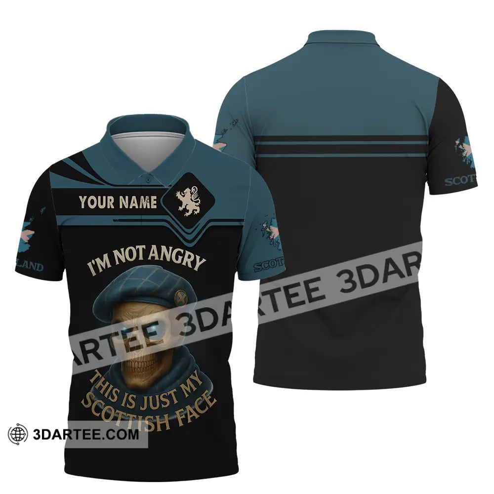 Unisex Shirt Custom I’m Not Angry This Is Just My Scottish Face Shirt Polo Shirt / S T shirt