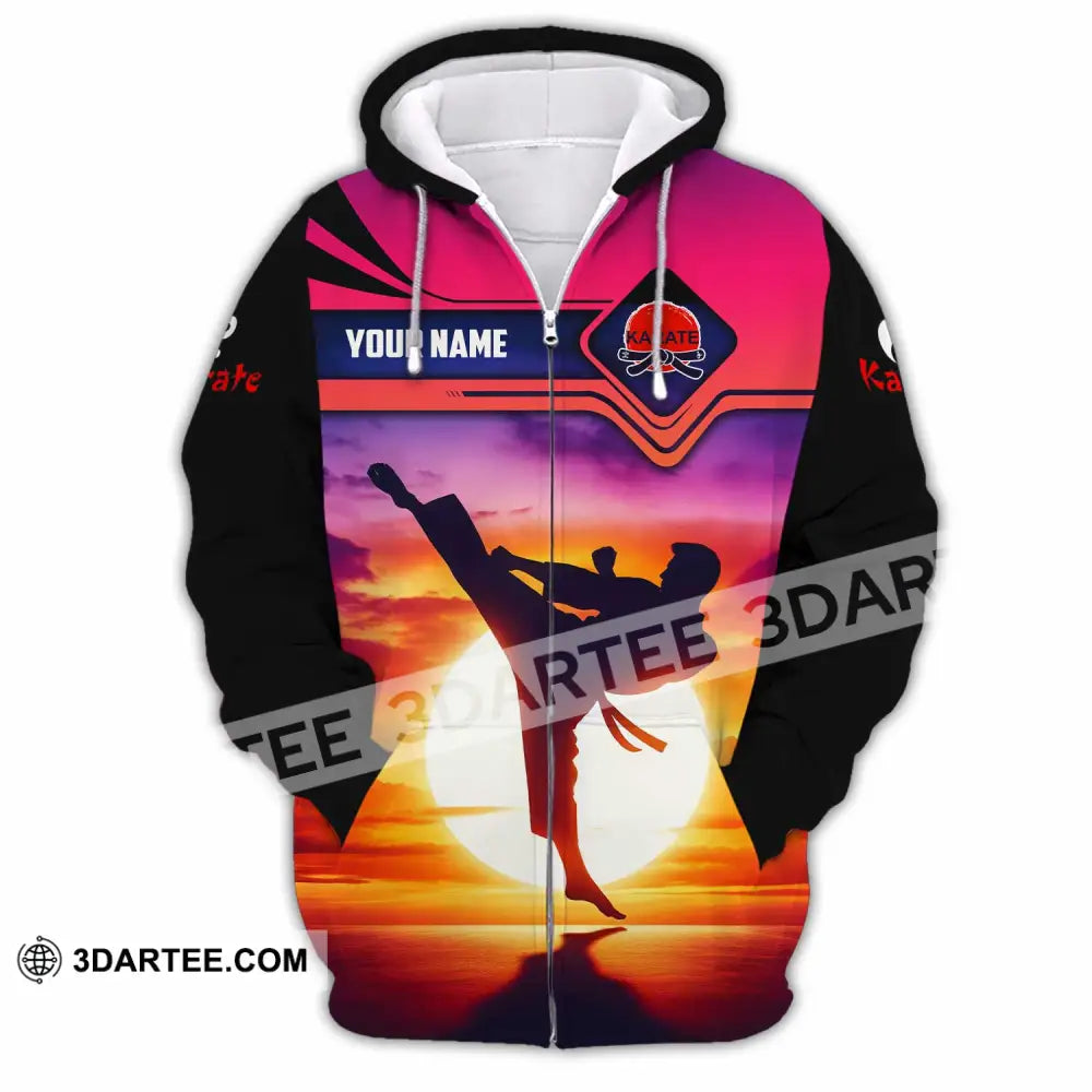 Unisex Shirt - Custom Karate Shirt Zipper Hoodie / S T-shirt