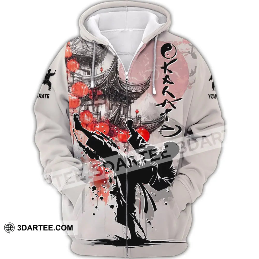 Unisex Shirt - Custom Karate Shirt Zipper Hoodie / S T-shirt