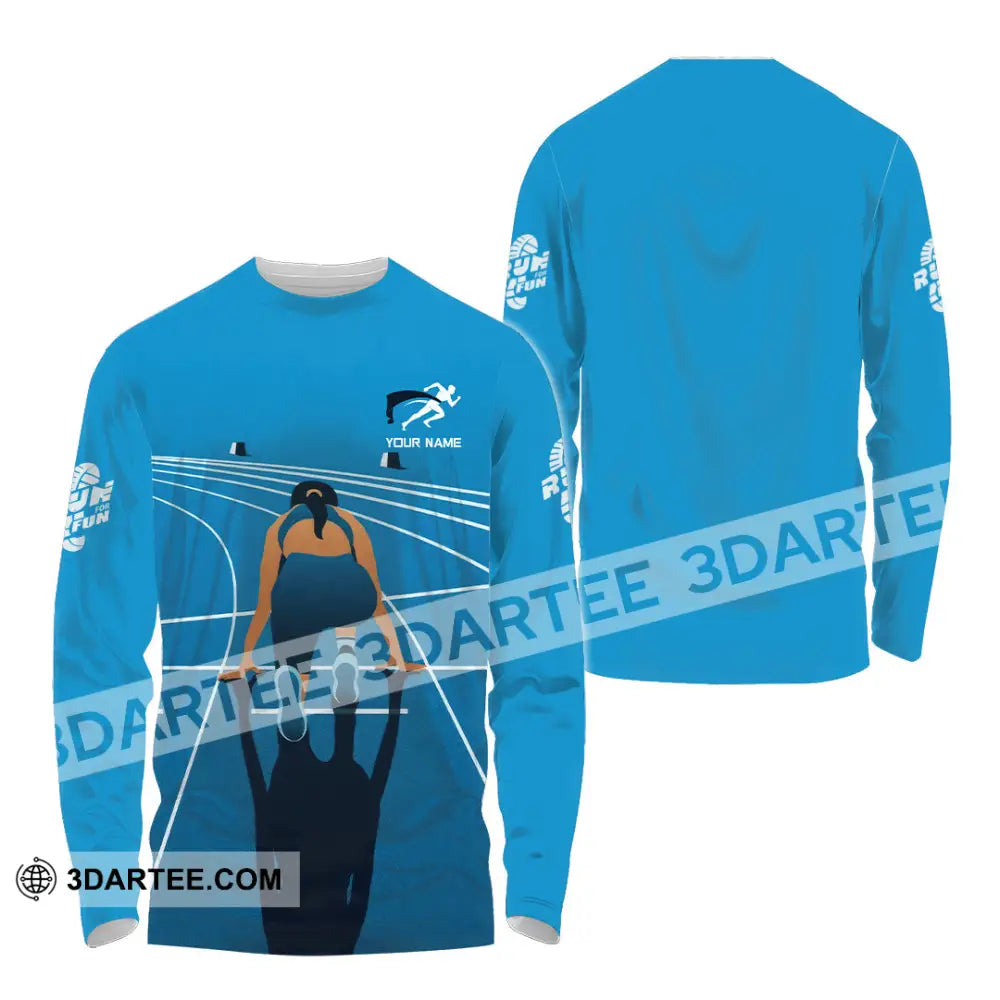 Unisex Shirt - Custom Love Running Sport Shirt Long Sleeve Shirt / S T-shirt