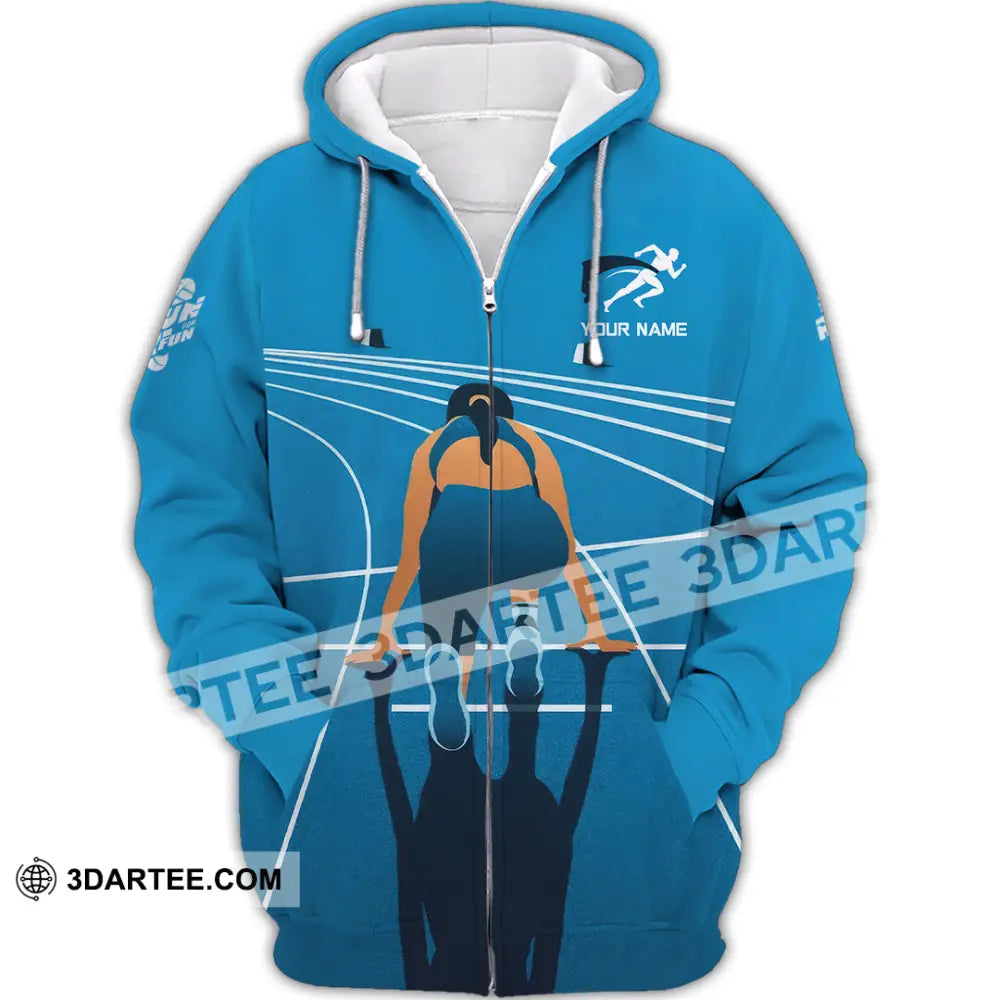 Unisex Shirt - Custom Love Running Sport Shirt Zipper Hoodie / S T-shirt