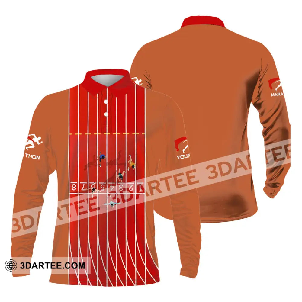 Unisex Shirt - Custom Marathon Running Lover Sport Shirt Long Sleeve Polo / S T-shirt