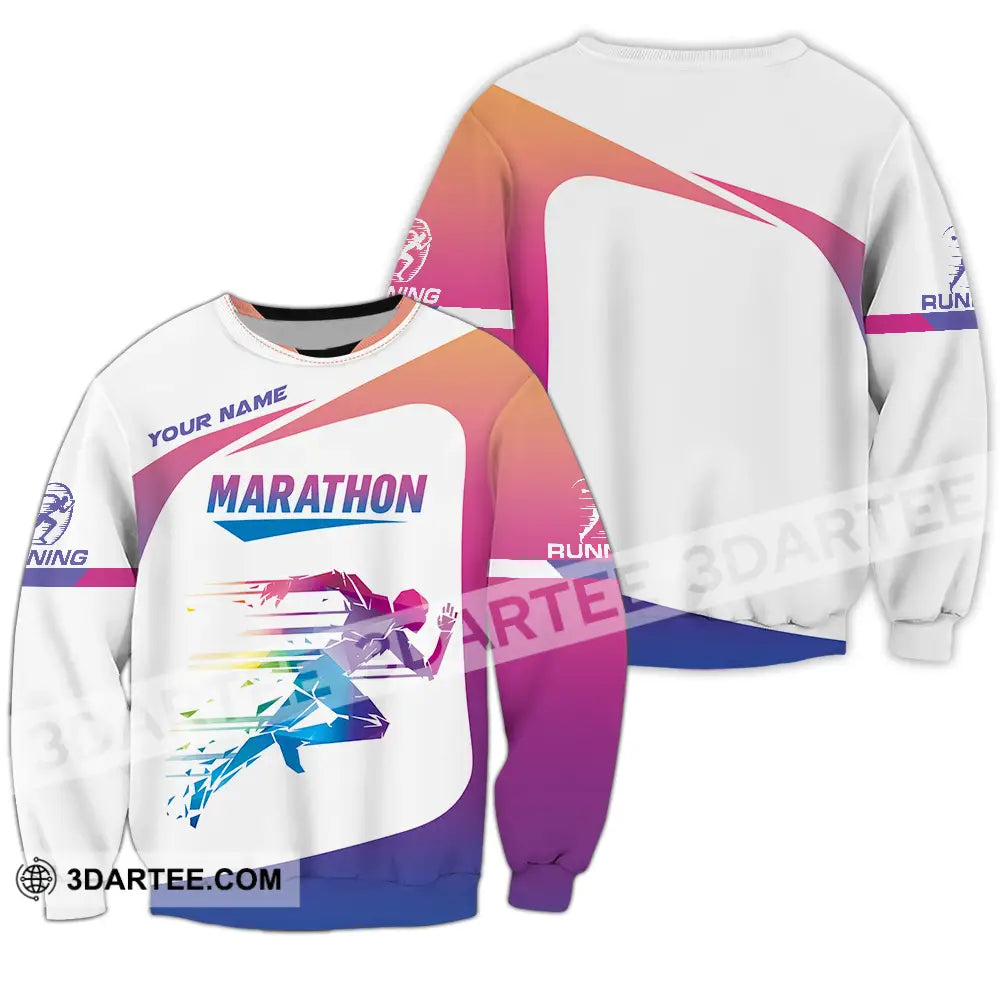 Unisex Shirt - Custom Marathon Running Lover Sport Shirt Long Sleeve / S T-shirt