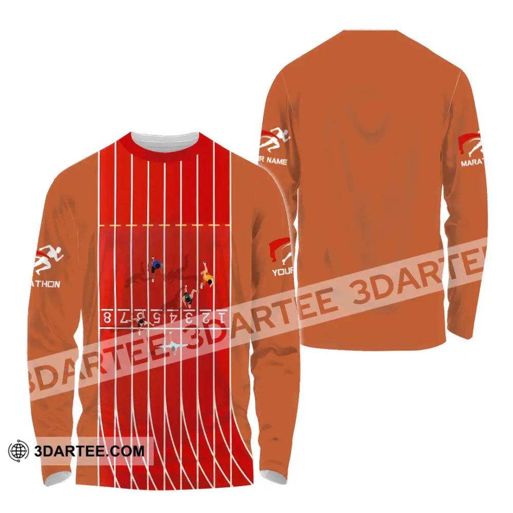 Unisex Shirt - Custom Marathon Running Lover Sport Shirt Long Sleeve Shirt / S T-shirt
