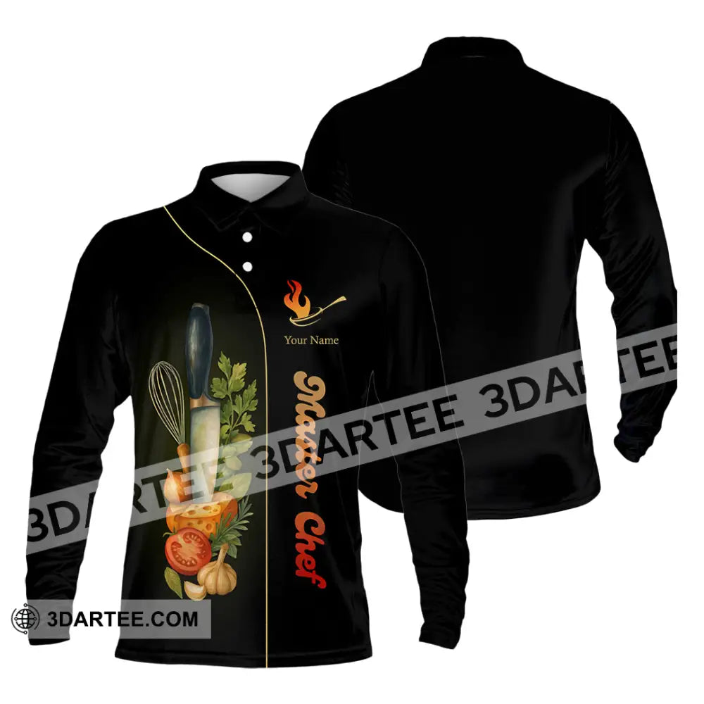 Unisex Shirt - Custom Master Chef Shirt Long Sleeve Polo / S T-shirt