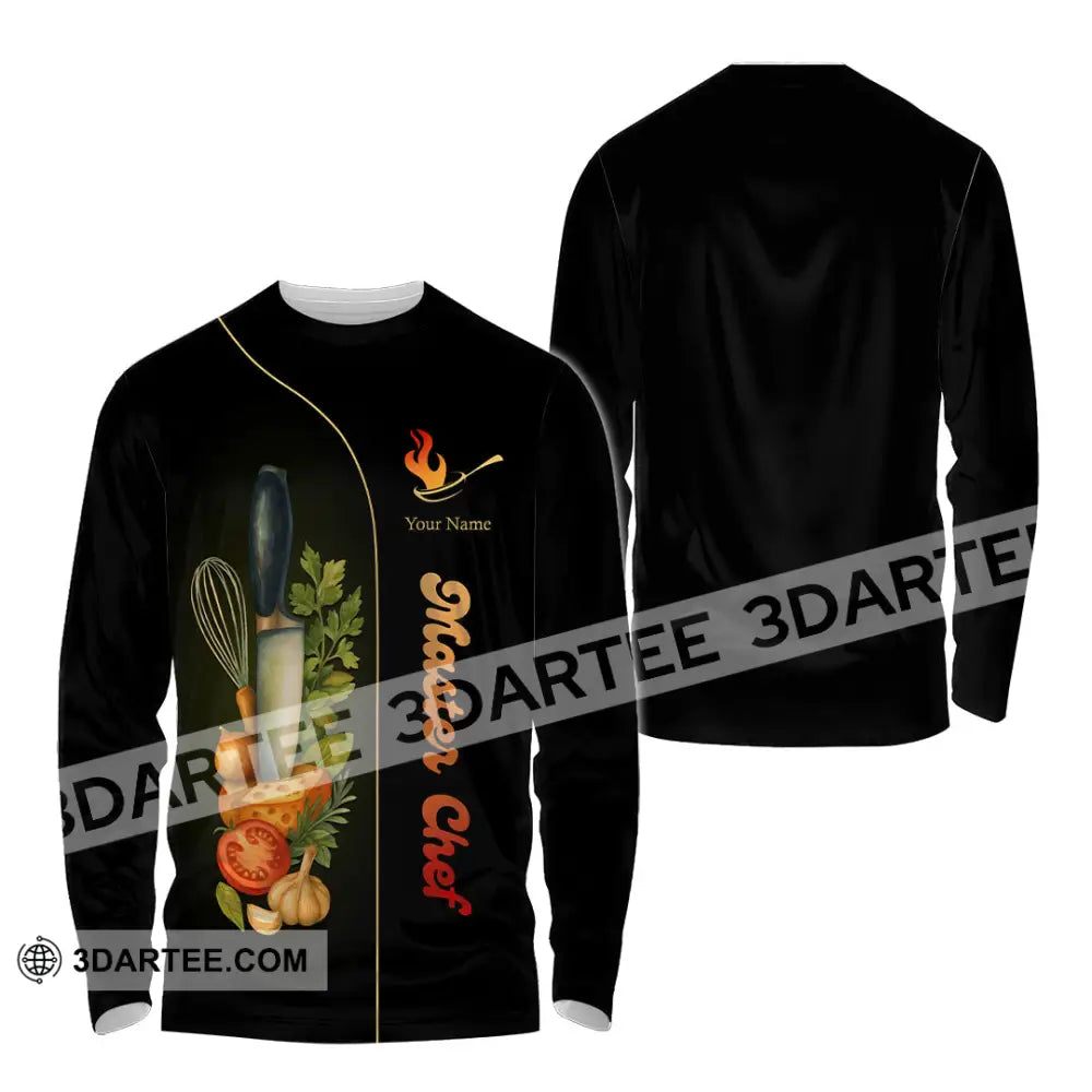Unisex Shirt - Custom Master Chef Shirt Long Sleeve Shirt / S T-shirt