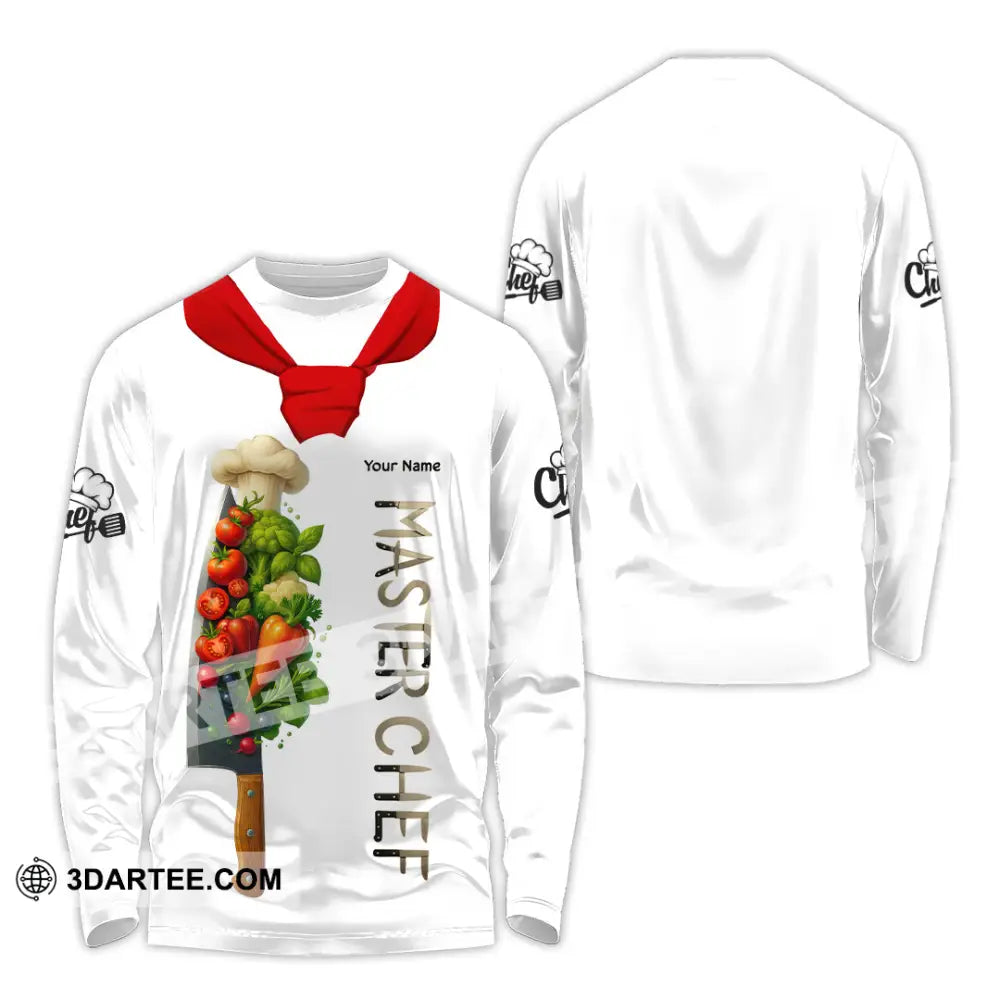 Unisex Shirt - Custom Master Chef Shirt Long Sleeve Shirt / S T-shirt