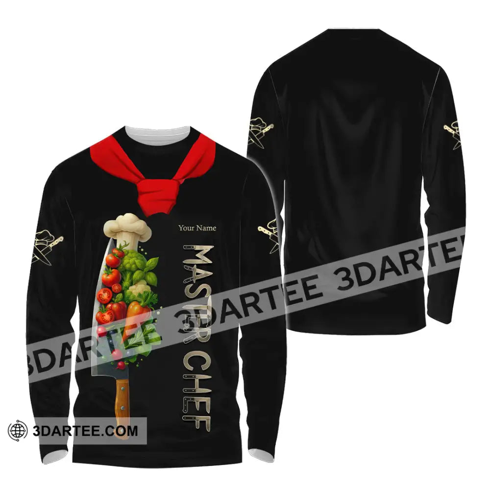 Unisex Shirt - Custom Master Chef Shirt Long Sleeve Shirt / S T-shirt