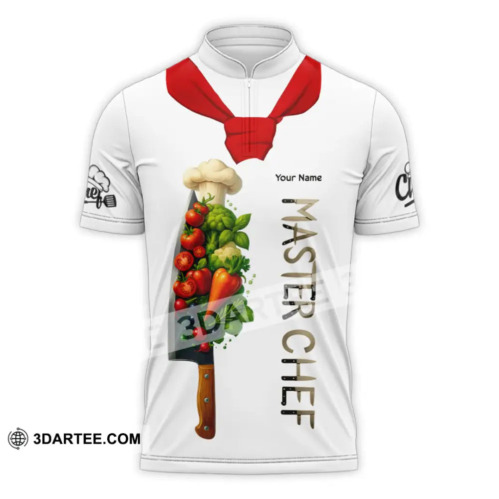 Unisex Shirt - Custom Master Chef Shirt Zipper Polo Shirt / S T-shirt