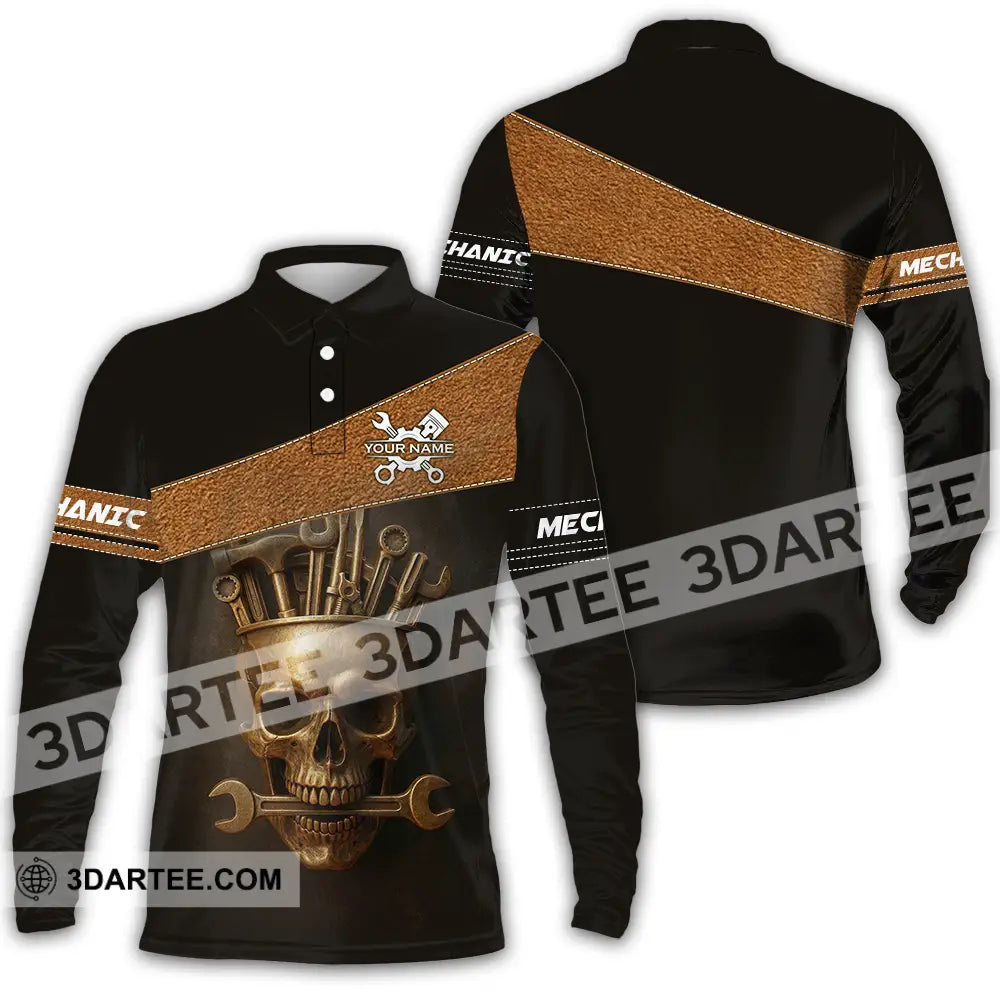 Unisex Shirt Custom Mechanic Shirt Long Sleeve Polo / S T shirt