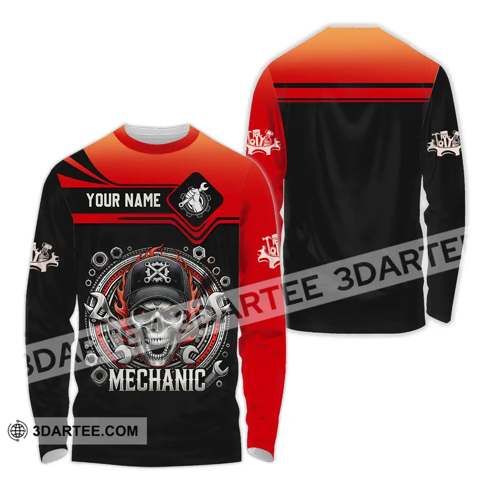 Unisex Shirt - Custom Mechanic Shirt Long Sleeve Shirt / S T-shirt