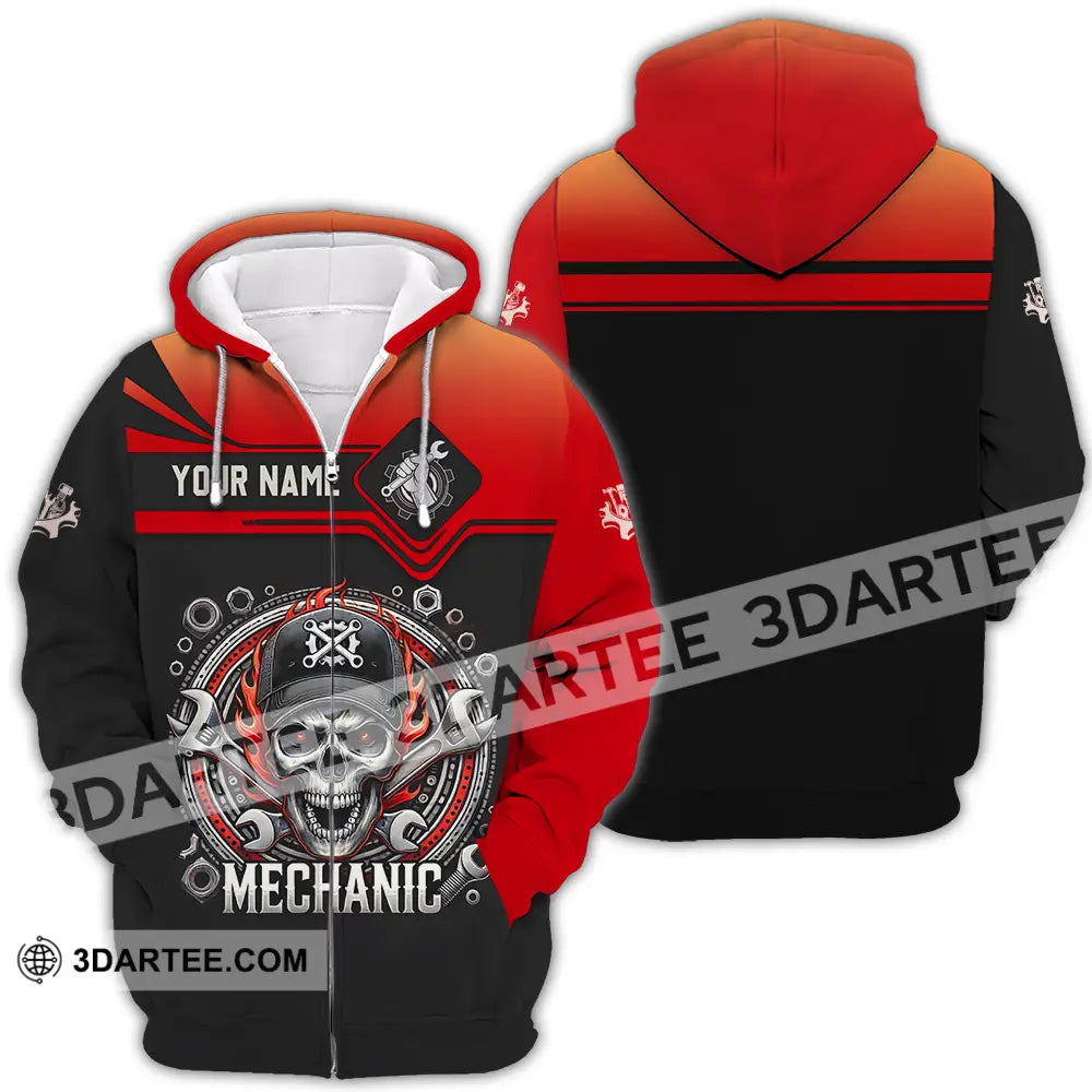 Unisex Shirt - Custom Mechanic Shirt Zipper Hoodie / S T-shirt