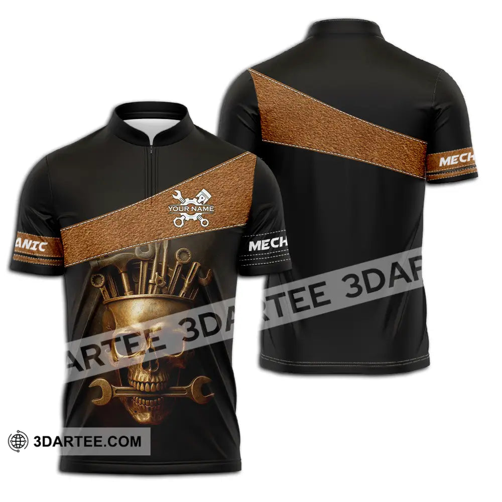 Unisex Shirt Custom Mechanic Shirt Zipper Polo Shirt / S T shirt