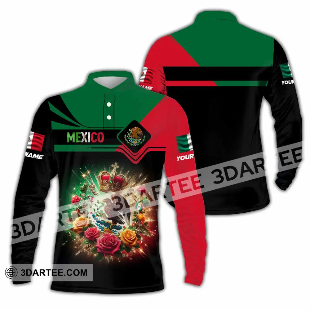 Unisex Shirt - Custom Mexico Shirt Long Sleeve Polo / S T-shirt