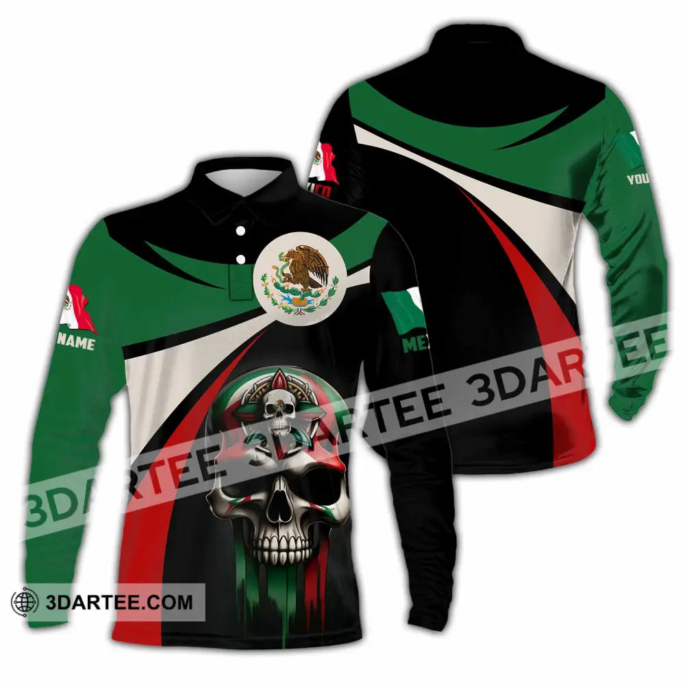 Unisex Shirt - Custom Mexico Shirt Long Sleeve Polo / S T-shirt