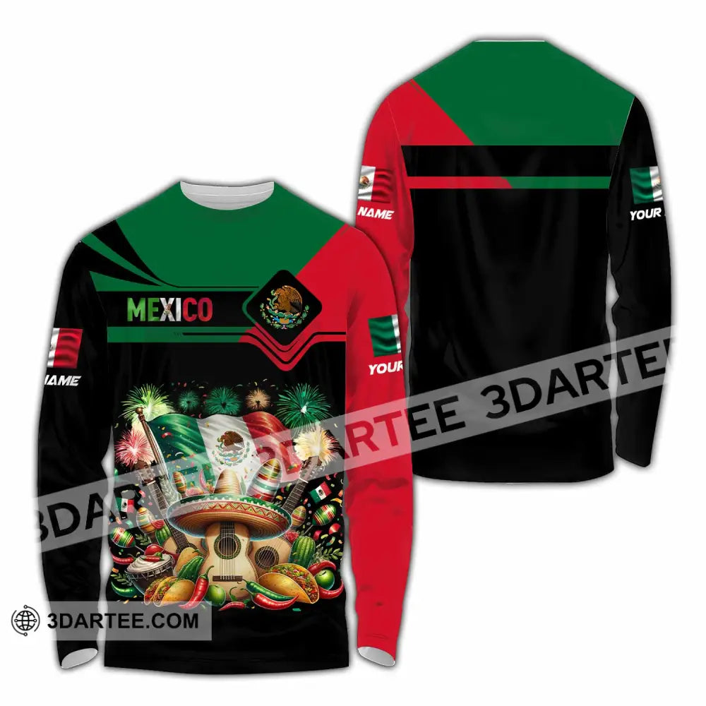 Unisex Shirt - Custom Mexico Shirt Long Sleeve Shirt / S T-shirt