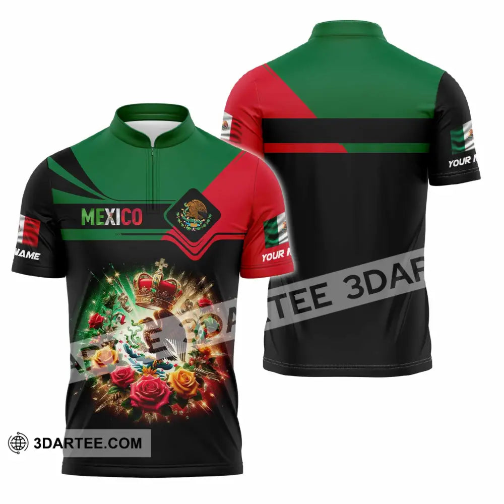 Unisex Shirt - Custom Mexico Shirt Zipper Polo Shirt / S T-shirt
