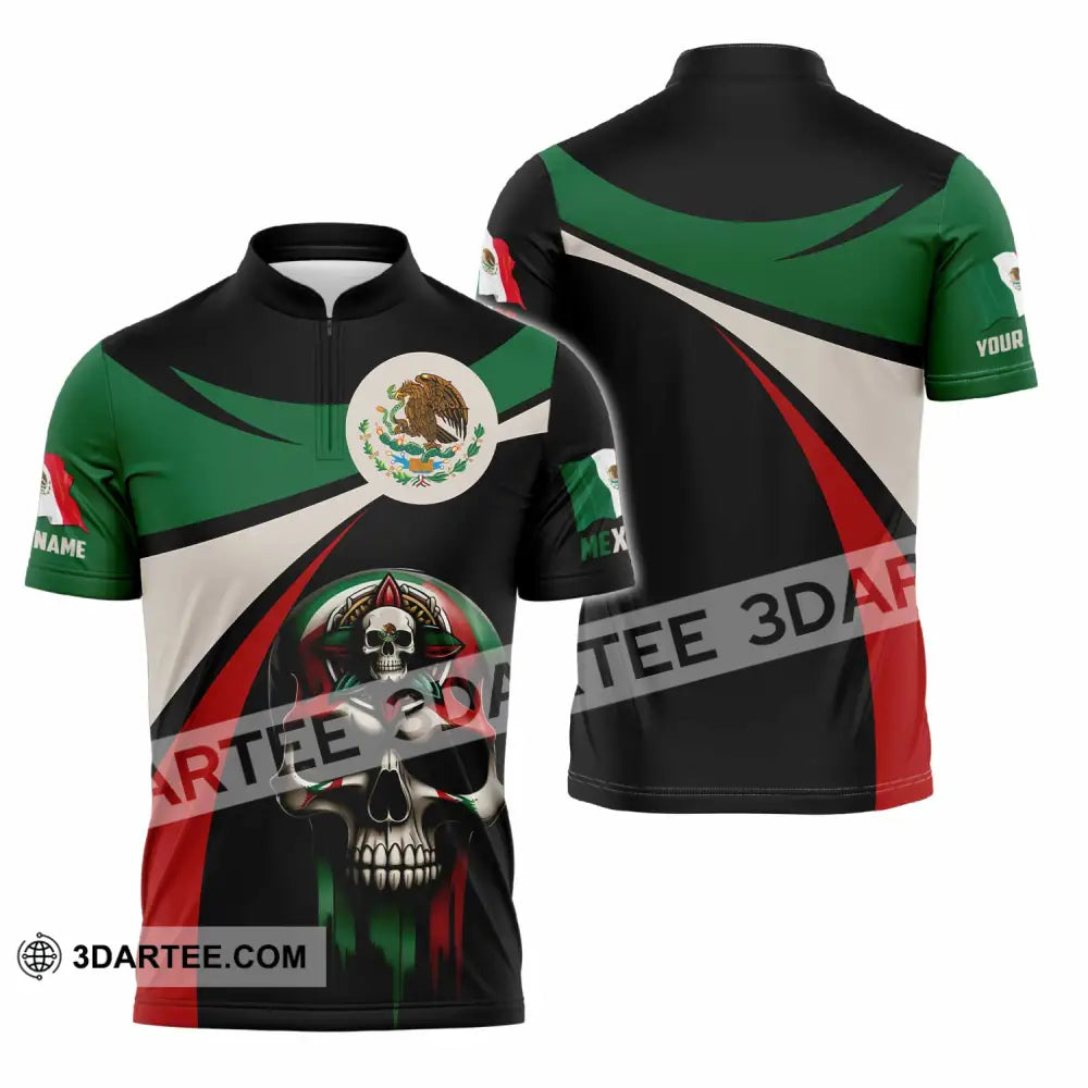 Unisex Shirt - Custom Mexico Shirt Zipper Polo Shirt / S T-shirt