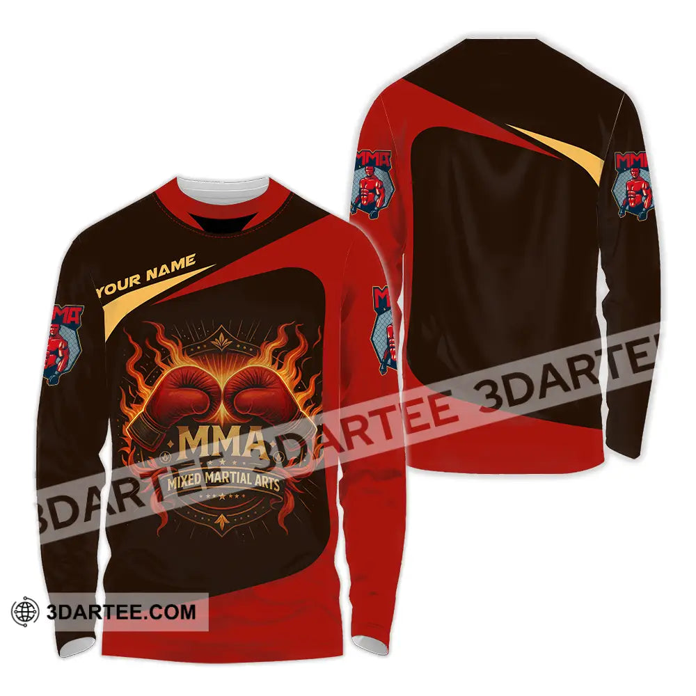 Unisex Shirt - Custom Mixed Martial Arts MMA Lover Shirt Long Sleeve Shirt / S T-shirt
