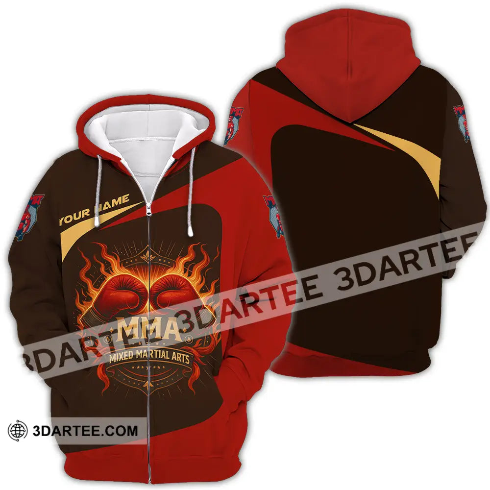 Unisex Shirt - Custom Mixed Martial Arts MMA Lover Shirt Zipper Hoodie / S T-shirt