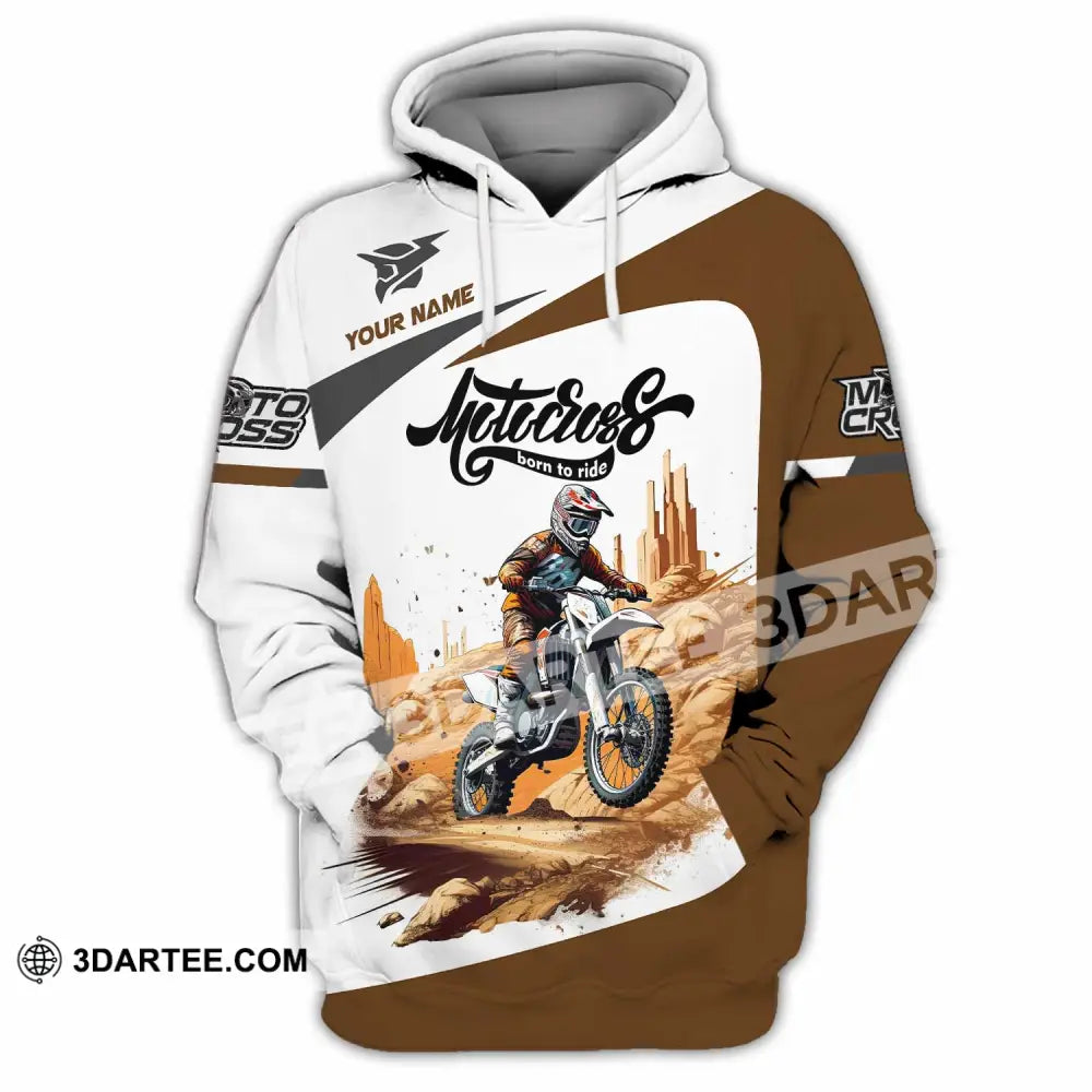 Unisex Shirt - Custom Motocross Born To Ride Shirt Hoodie / S T-shirt