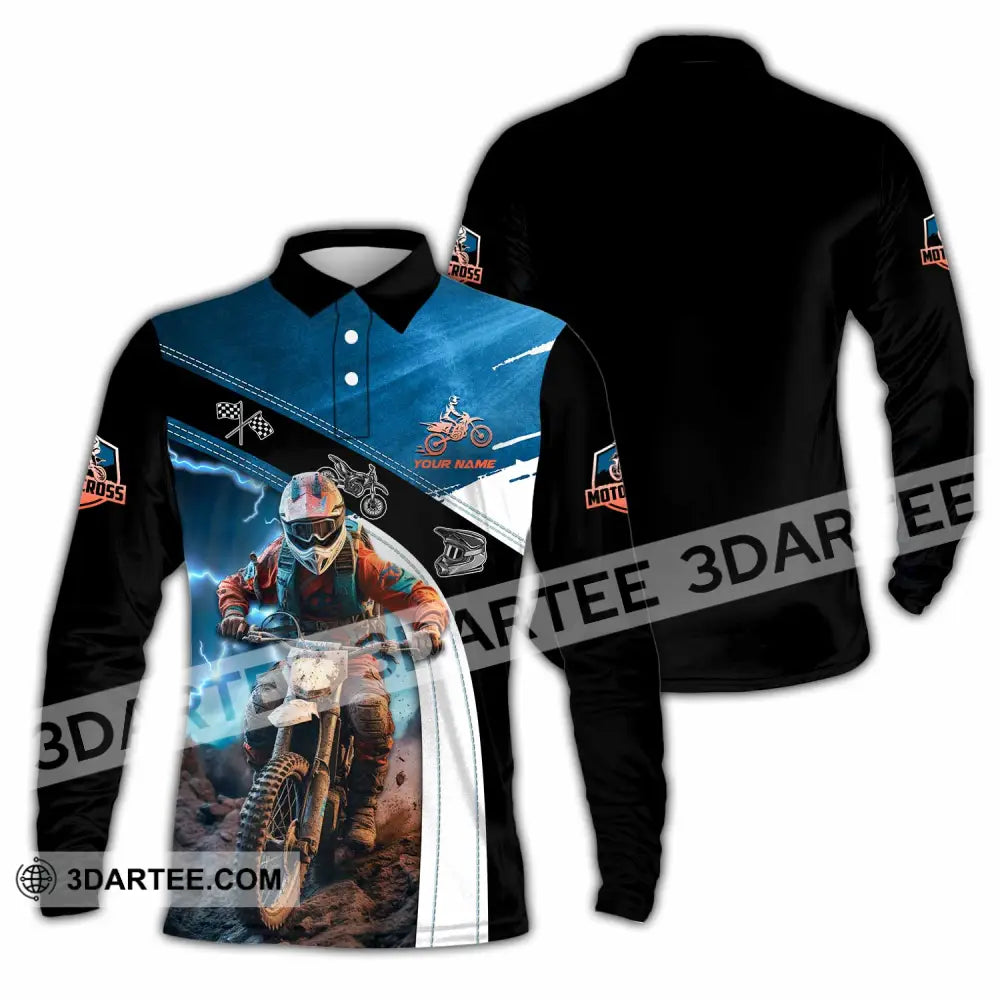 Unisex Shirt - Custom Motocross Shirt Long Sleeve Polo / S T-shirt