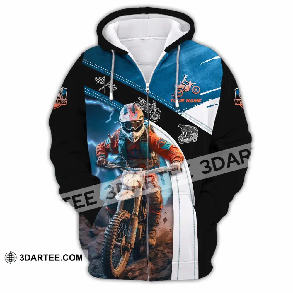 Unisex Shirt - Custom Motocross Shirt Zipper Hoodie / S T-shirt