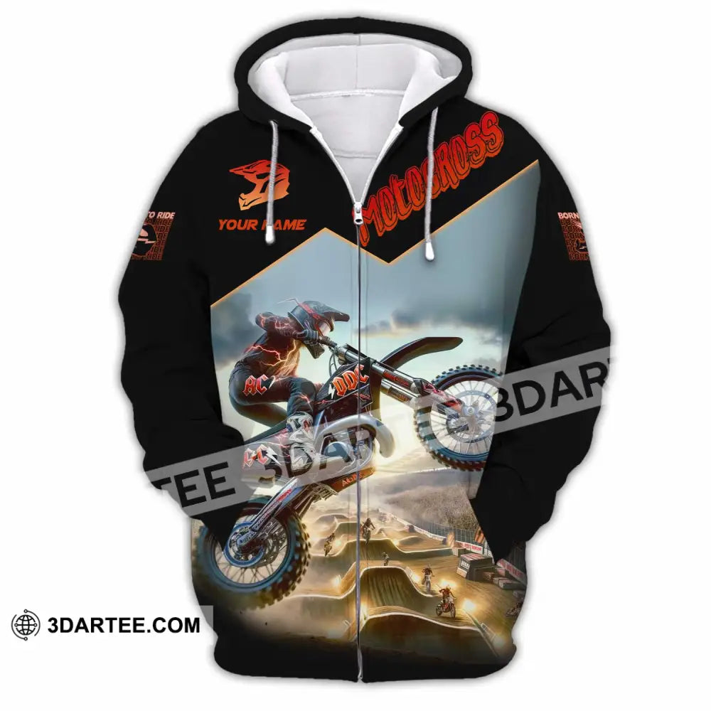 Unisex Shirt - Custom Motocross Shirt Zipper Hoodie / S T-shirt