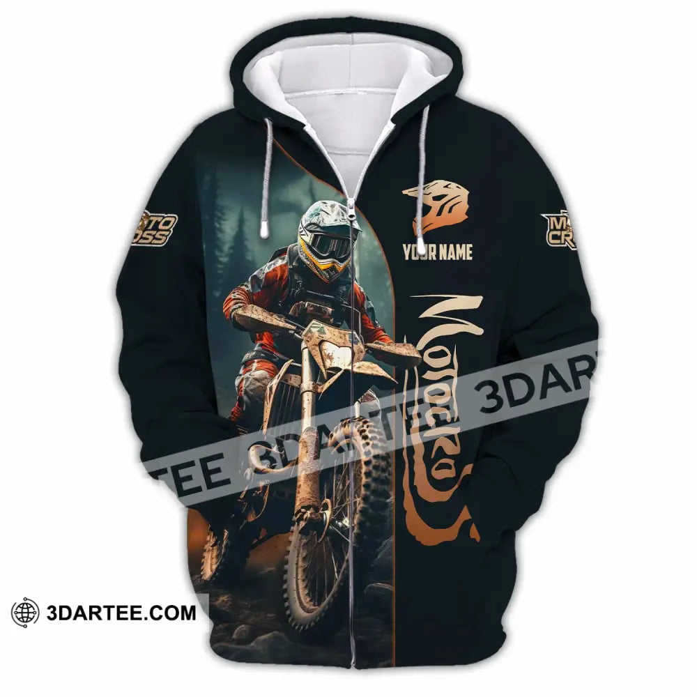 Unisex Shirt - Custom Motocross Shirt Zipper Hoodie / S T-shirt