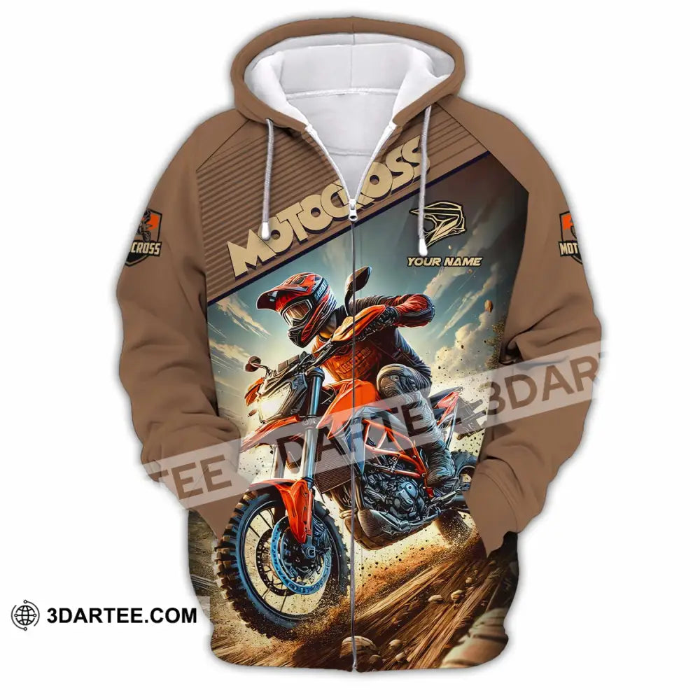 Unisex Shirt - Custom Motocross Shirt Zipper Hoodie / S T-shirt