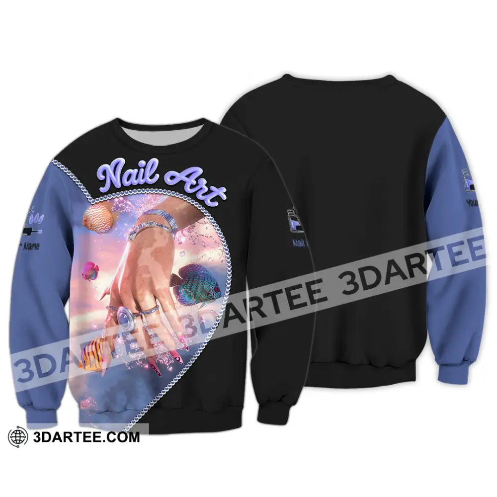 Unisex Shirt Custom Nails Art Shirt Long Sleeve / S T shirt