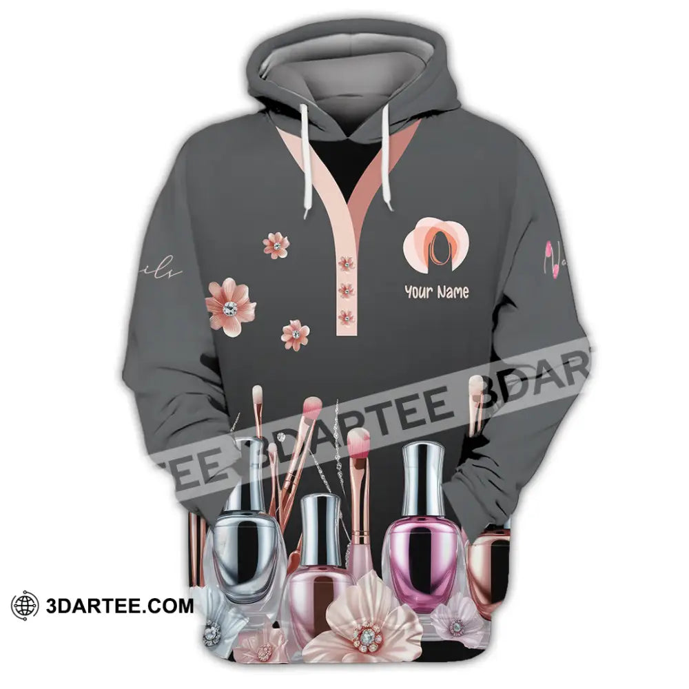 Unisex Shirt Custom Nails Artist Shirt Hoodie / S T shirt