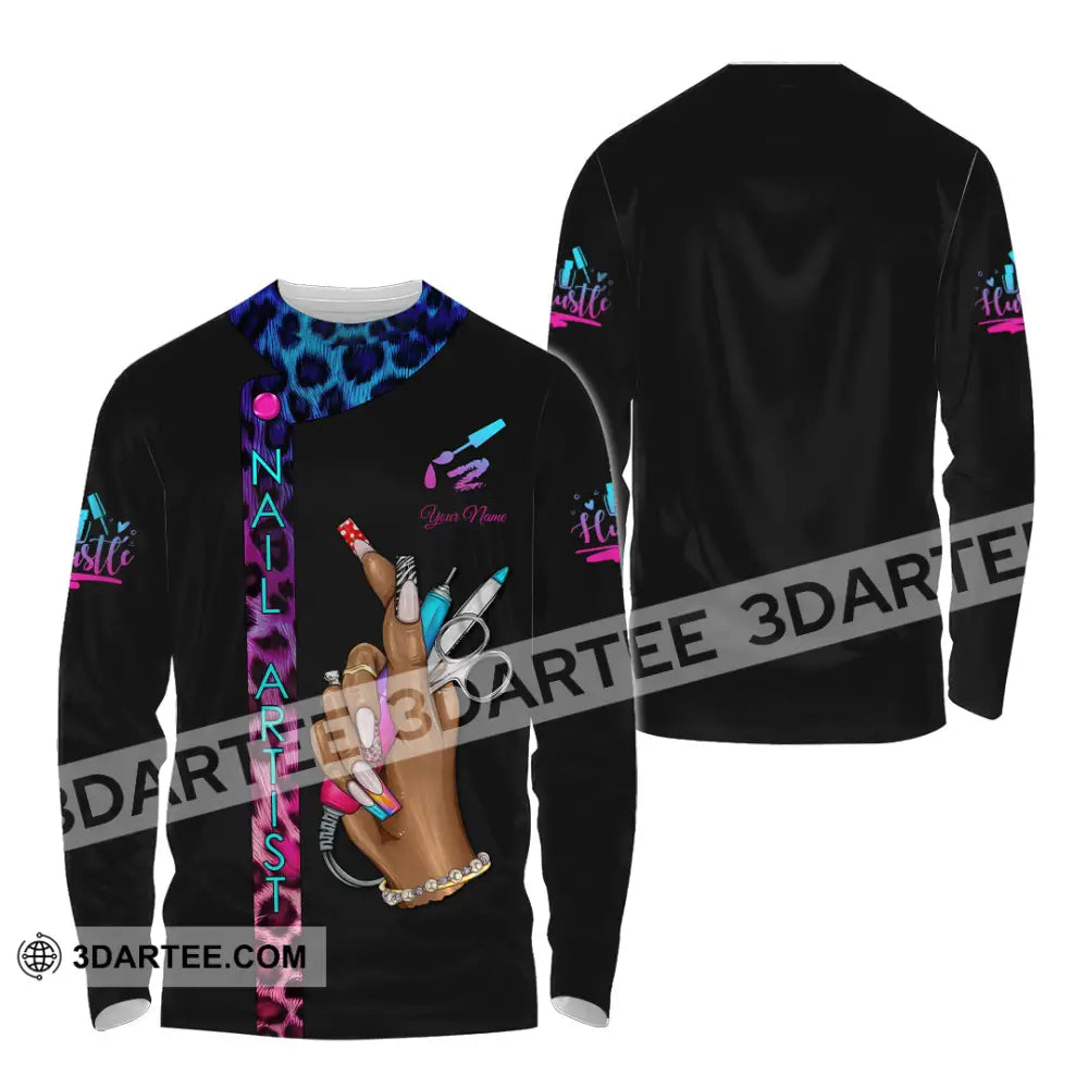 Unisex Shirt Custom Nails Artist Shirt Long Sleeve Shirt / S T shirt