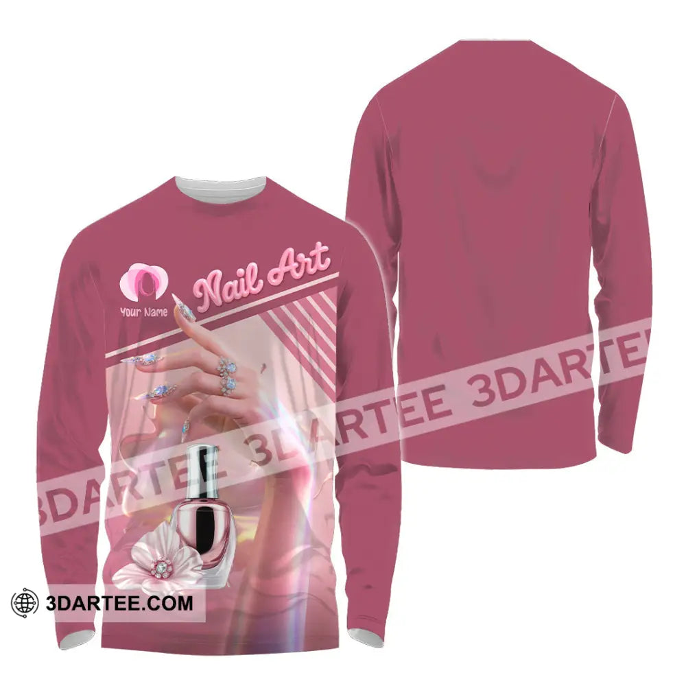 Unisex Shirt Custom Nails Artist Shirt Long Sleeve Shirt / S T shirt