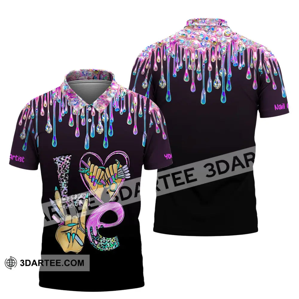Unisex Shirt Custom Nails Artist Shirt Polo Shirt / S T shirt