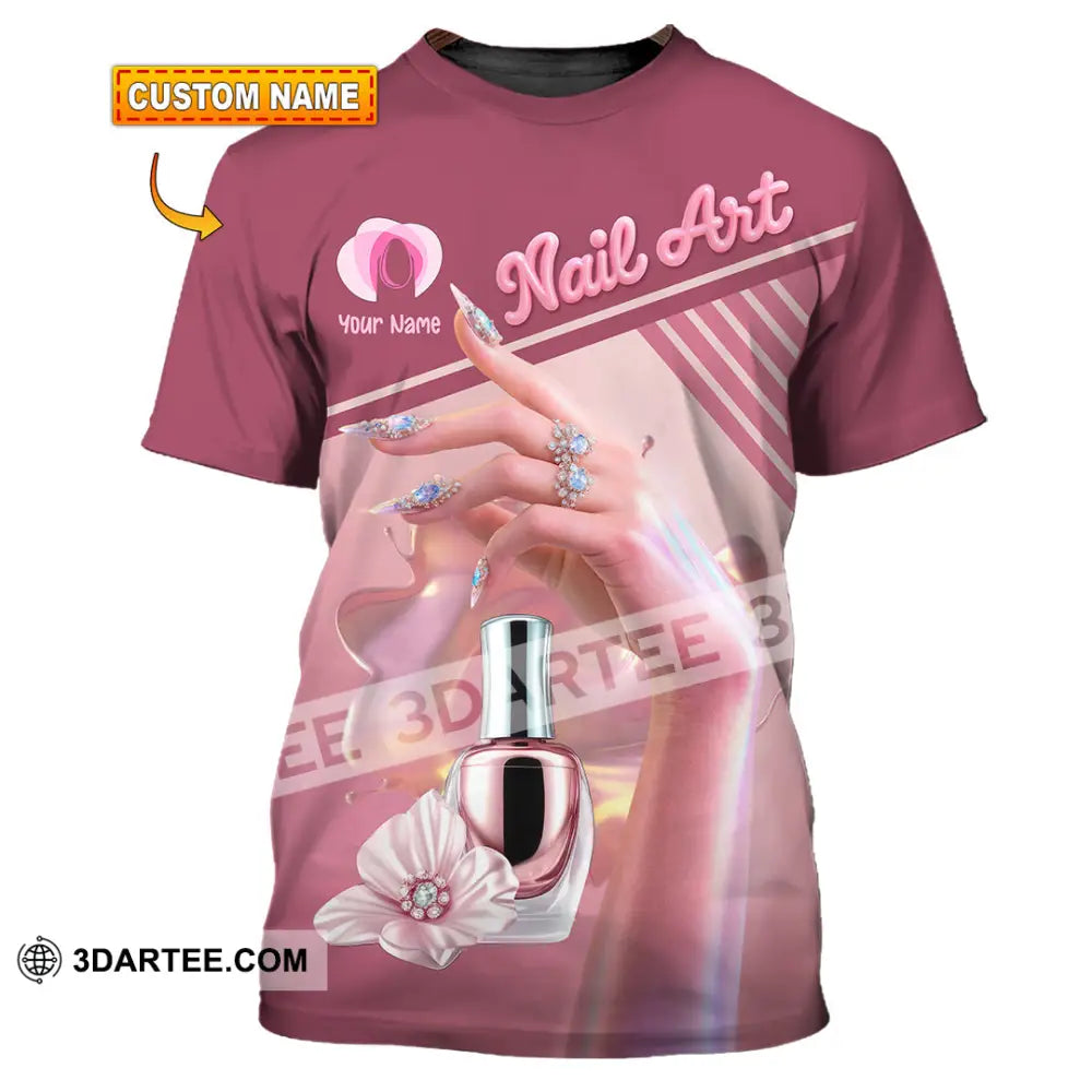 Unisex Shirt Custom Nails Artist Shirt T shirt