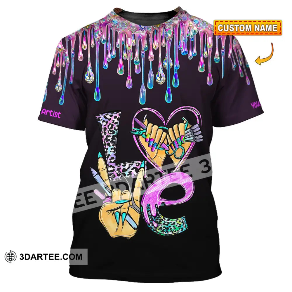 Unisex Shirt Custom Nails Artist Shirt T shirt