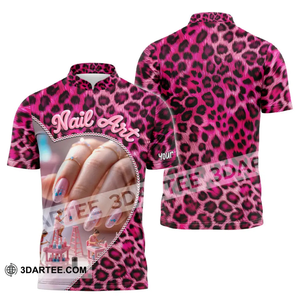 Unisex Shirt Custom Nails Artist Shirt Zipper Polo Shirt / S T shirt