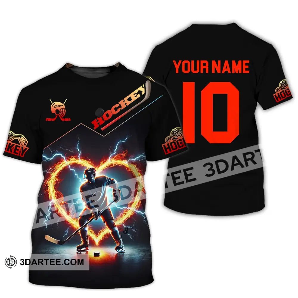 Unisex Shirt - Custom Name And Number Hockey T-Shirt / S T-Shirt