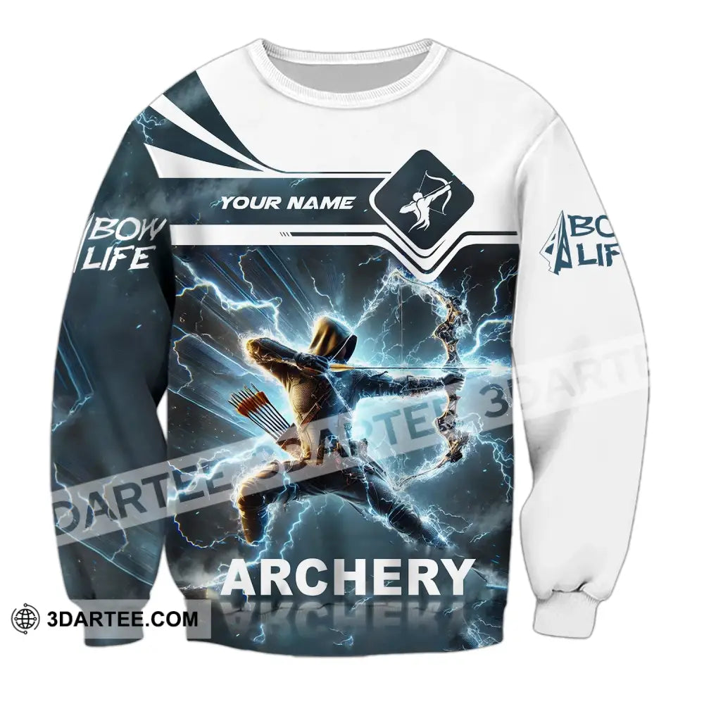 Unisex Shirt - Custom Name Archery Long Sleeve / S T-Shirt