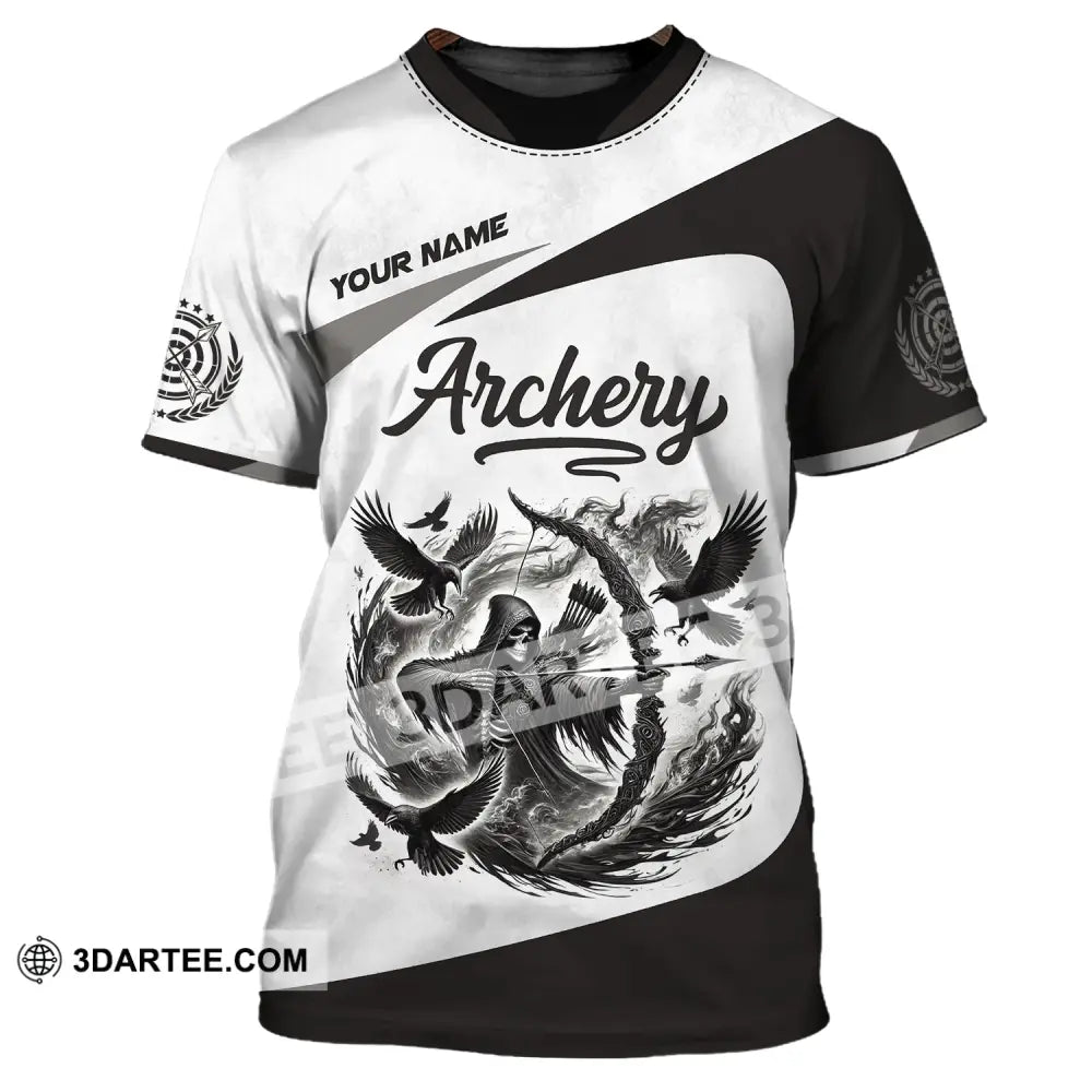 Unisex Shirt Custom Name Archery Polo Long Sleeve Love T-Shirt / S T-Shirt