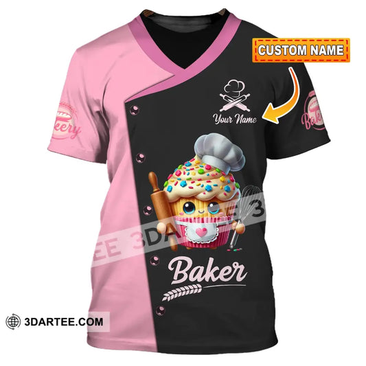 Unisex Shirt Custom Name Bakery Chef Shop T-Shirt Bakers Gift T-Shirt