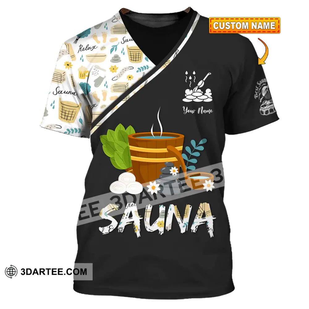 Unisex Shirt Custom Name Shirt Best Sauna Relax